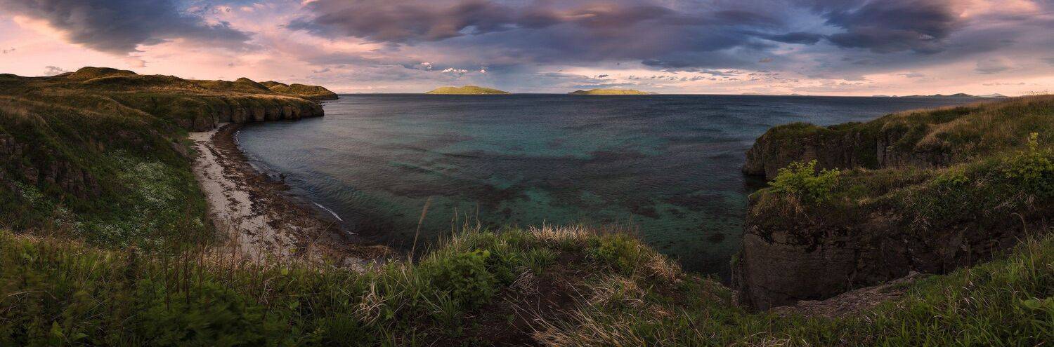 Вечер, Море, Панорама, Андрей Кровлин