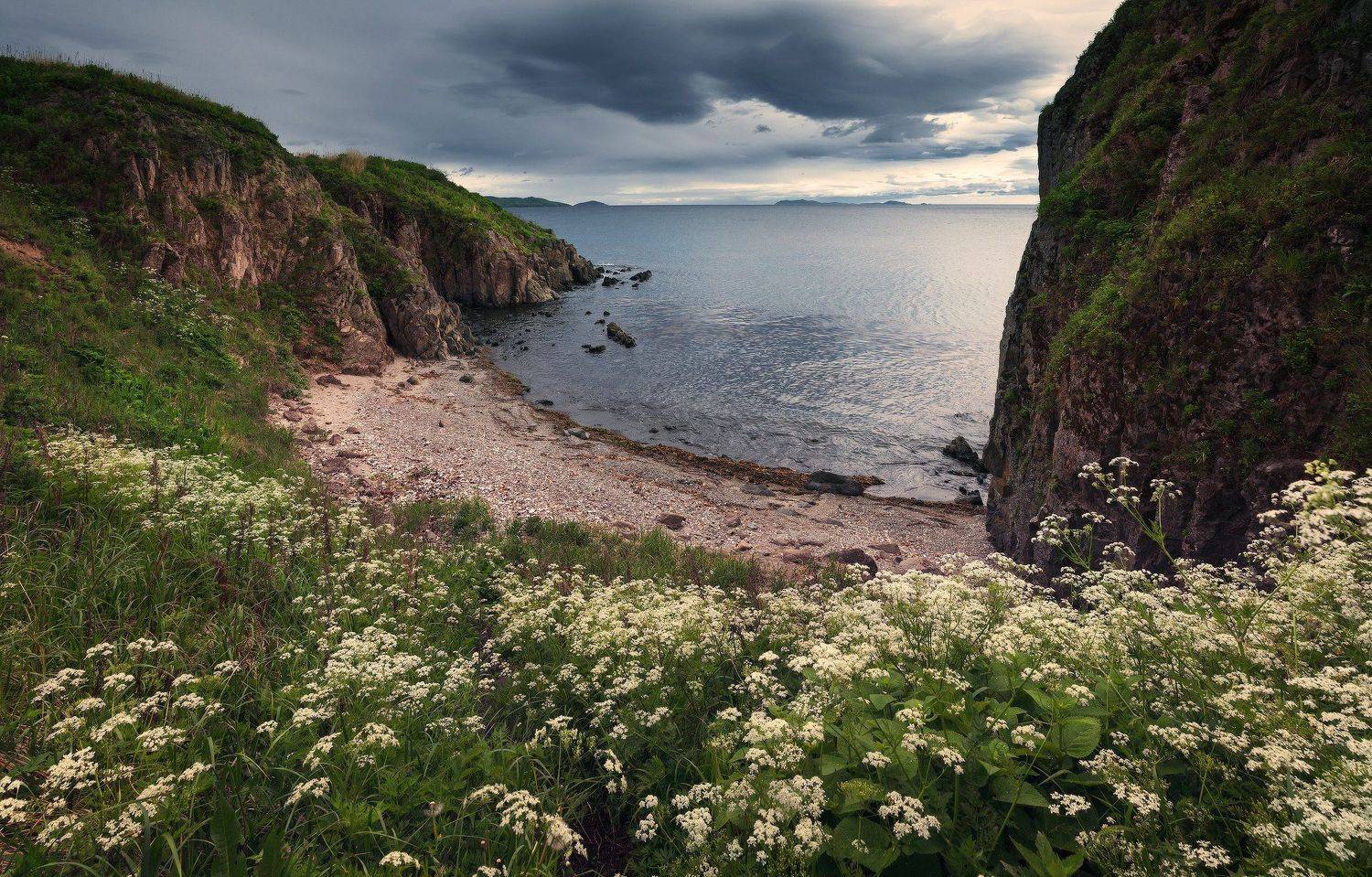 Вечер, Море, Небо, Скалы, Андрей Кровлин