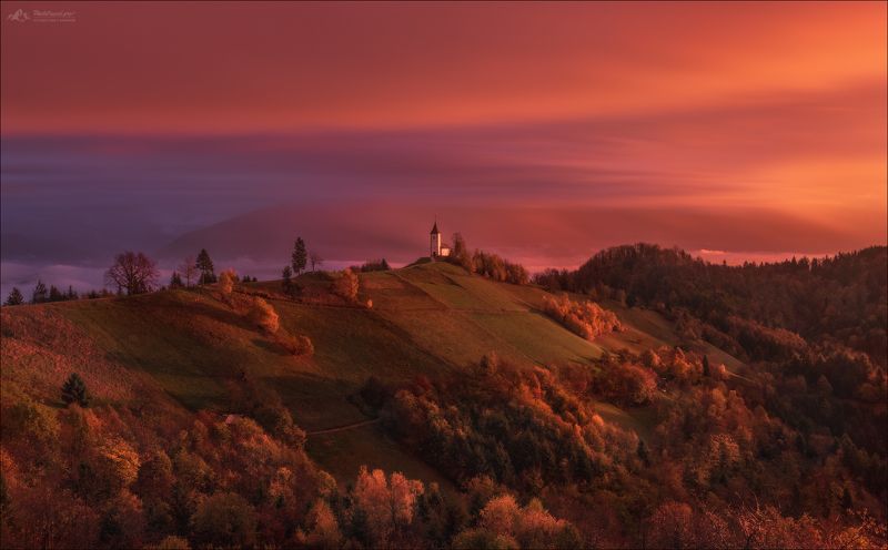 Словения, Ямник, Альпы, Slovenia, Jamnik, Kamnik–Savinja Alps,Cerkev sv. Primoža in Felicijana,Church of St. Primož and Felicijan Jamnik фото превью