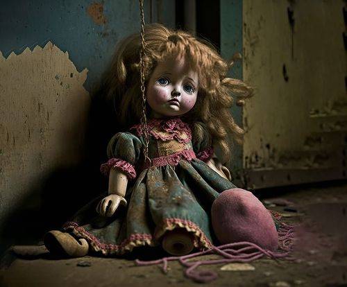 a doll thrown to the ground - unnecessary