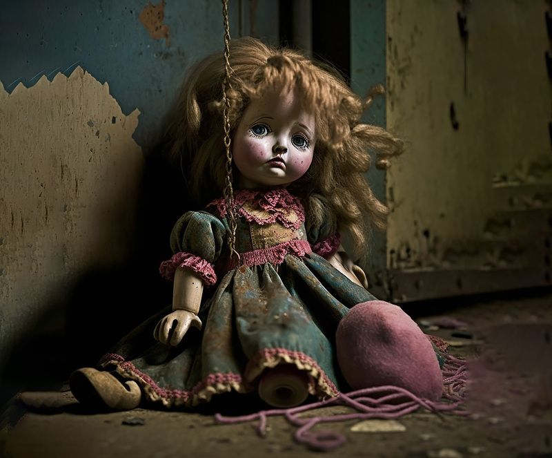 unnecessary, doll, toys, children, sadness, abandonment, loneliness a doll thrown to the ground - unnecessary фото превью