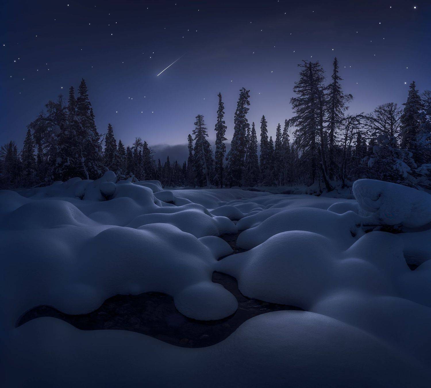 север, кольский, лес, зима, хибины, река, Александр Дударев