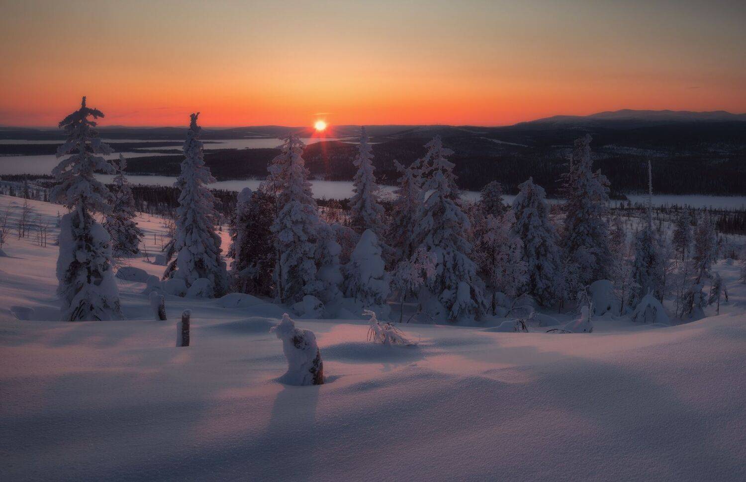 пейзаж,кольский,север,россия,закат,мурманская область,апатиты,хибины,март, Истомин Виталий