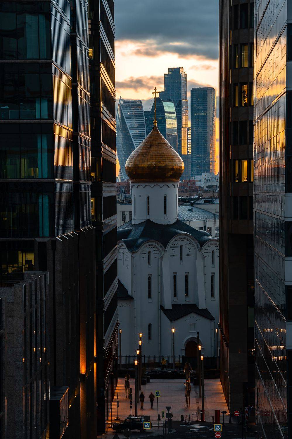 москва архитектура храм москвасити сити закат, Kirill Tsybenko
