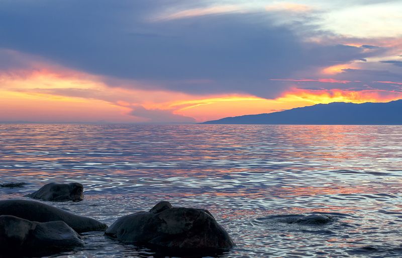 Закат на Байкале фото превью