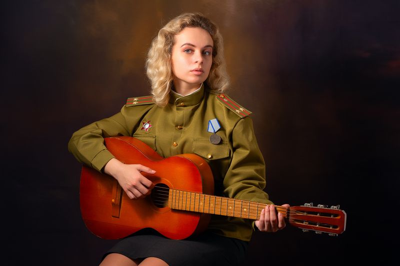female, girl, nikond750, portrait, woman, Lieutenant Colonel of the Soviet Army 1943-45 фото превью