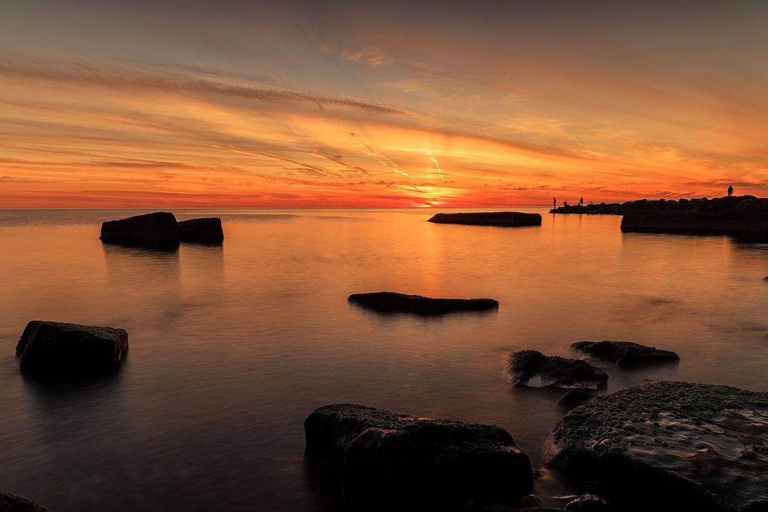 #море #закат #штиль #природа #сочи #краски #камни, Сергей Найбич