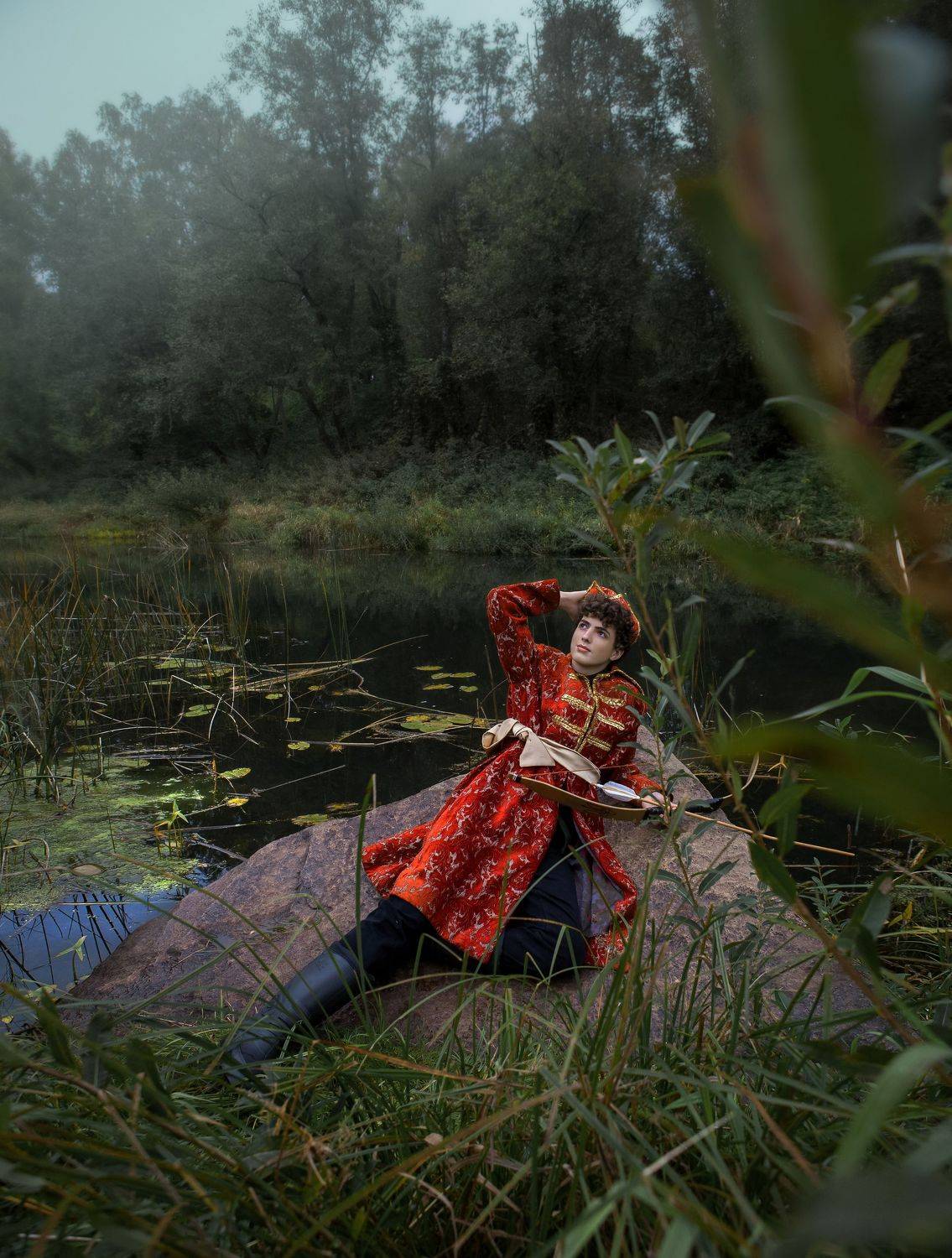 сказки иван царевич природа красота костюм стрела лук лягушка вода речка деревья лето, Татьяна Шепелева