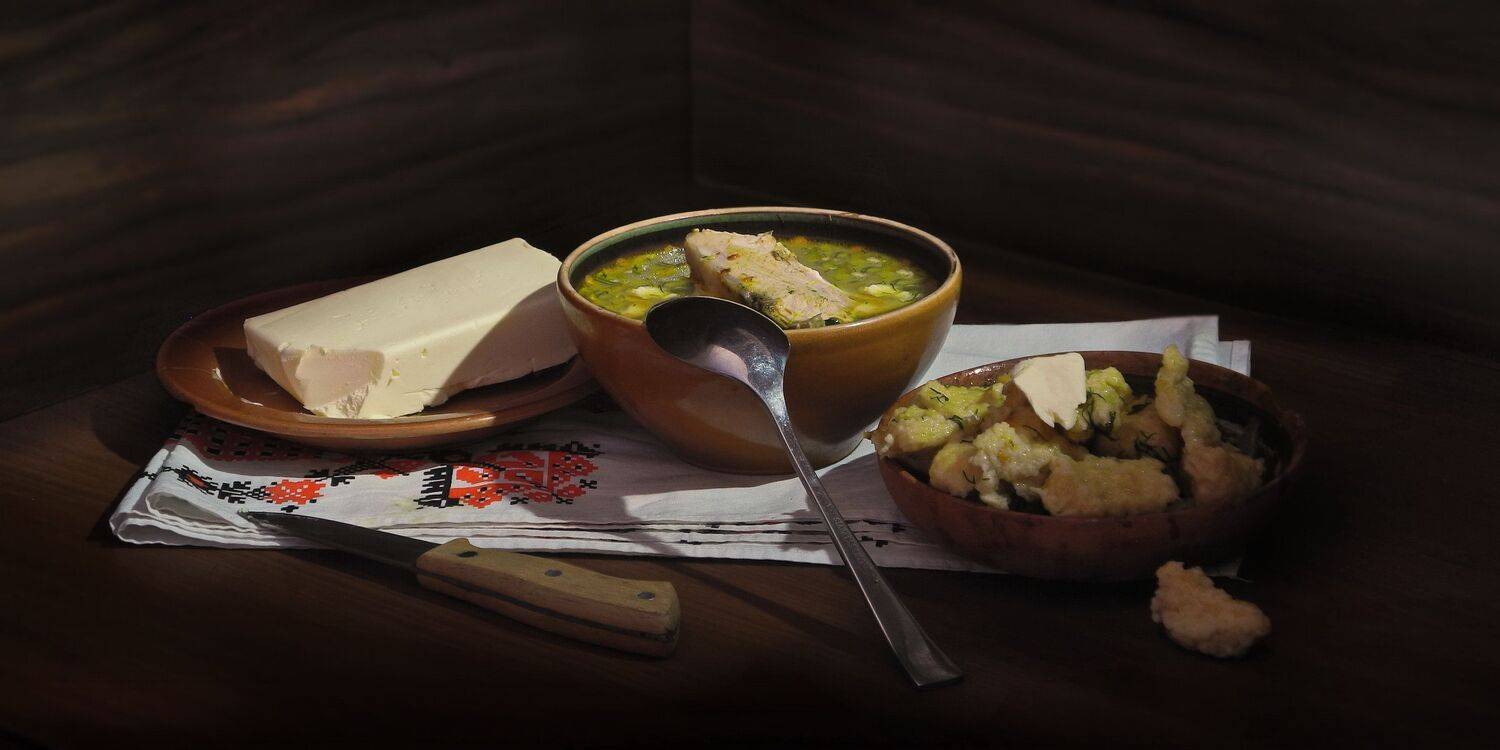 еда, суп, масло, клёцки,, Сергей Фунтовой