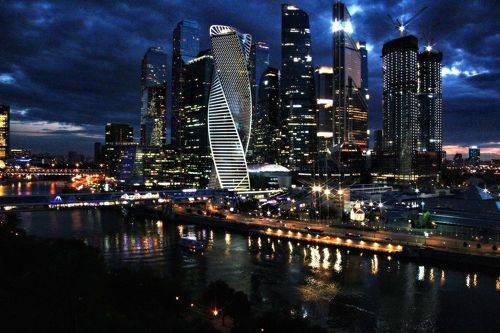 Москва Сити вечером