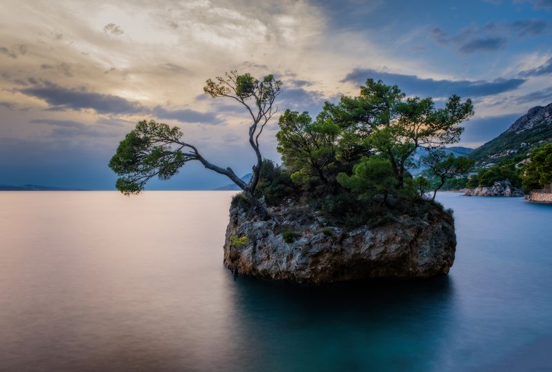 croatia, brela, sunset, summer, august, rock, sea, adriatic, long exposure, kamen brela, закат, лето, море, скала, хорватия, адриатическое море, брела, длинная экспозиция, камень брела Kamen Brela фото превью