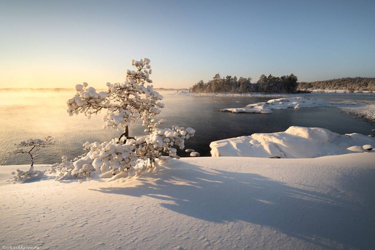 зимняя ладога, карелия, шхеры зимой, ладожское озеро, зимний пейзаж, мороз, зима, зимний пезаж, шхеры, Арсений Кашкаров