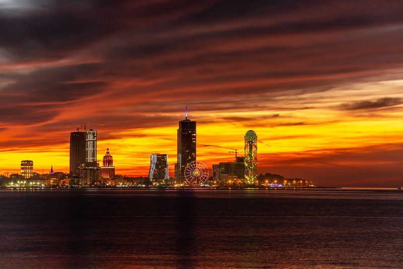 ночь, вечер, батуми, грузия, фототур Вечерний Батуми фото превью