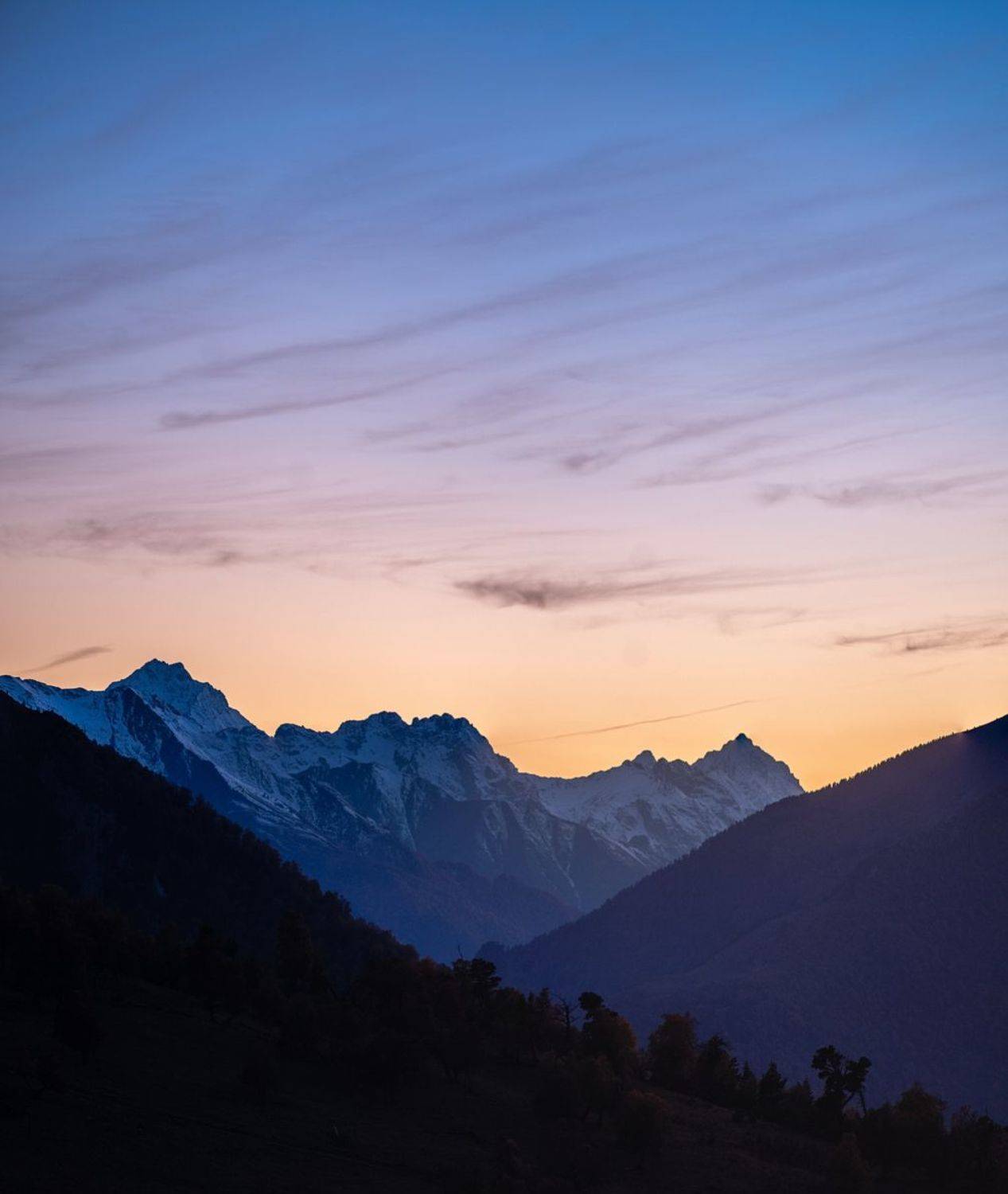 ночь, горы, закат, небо, облака,  архыз, сумерки, Арсен Алабердов