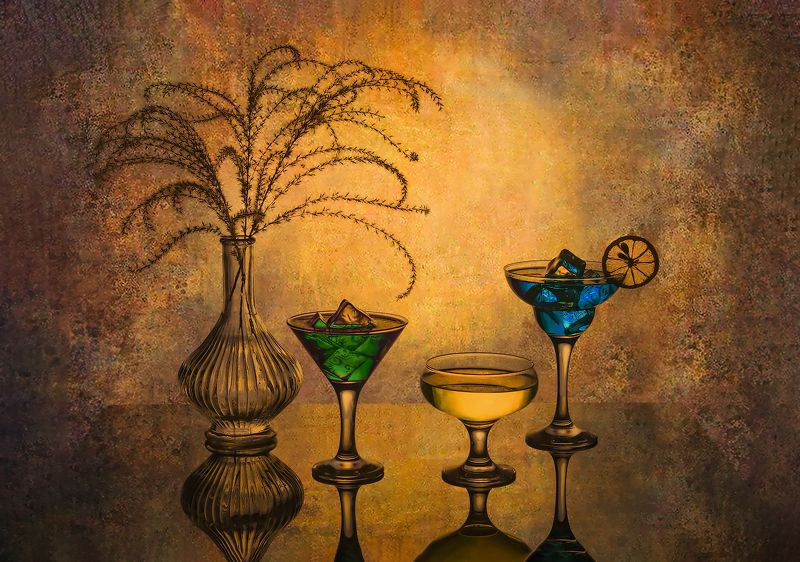 натюрморт стекляшечки цве свет отражение бокалы фотография *** фото превью