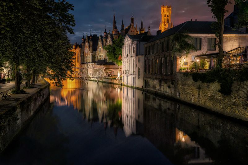 brugge, bruges, brügge, брюгге Брюгге, вечер фото превью