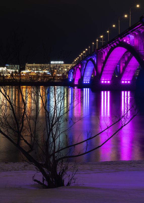 Красноярск. Коммунальный мост…  Krasnoyarsk. Communal bridge... фото превью