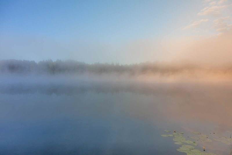 Утренний туман фото превью