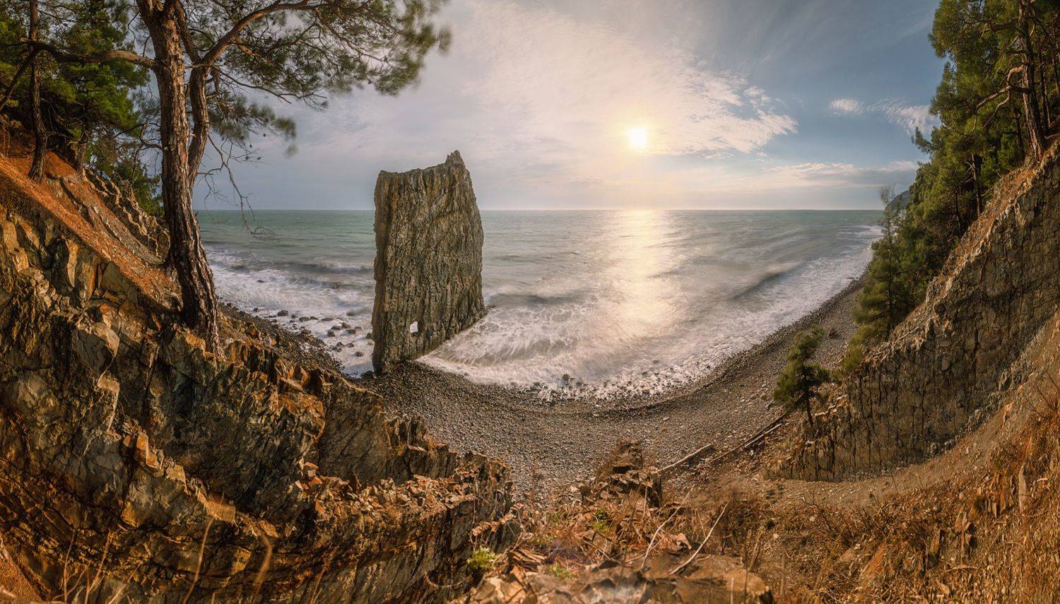 россия, чёрное море, скала парус, джанхот, прасковеевка, вечер, март, Мысливцев Николай
