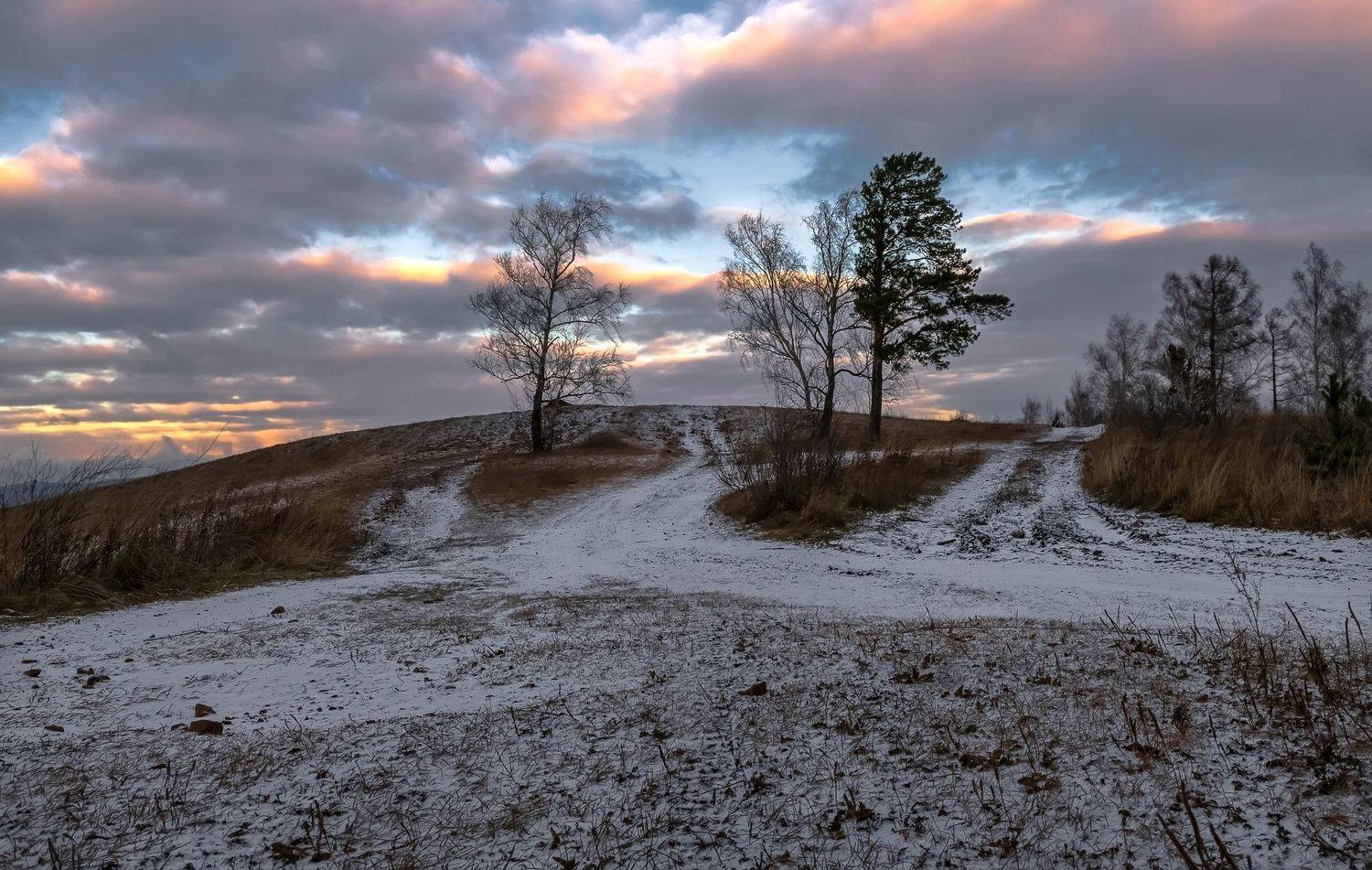 торгашинский хребет,рассвет, снег, дороги, Фомина Марина