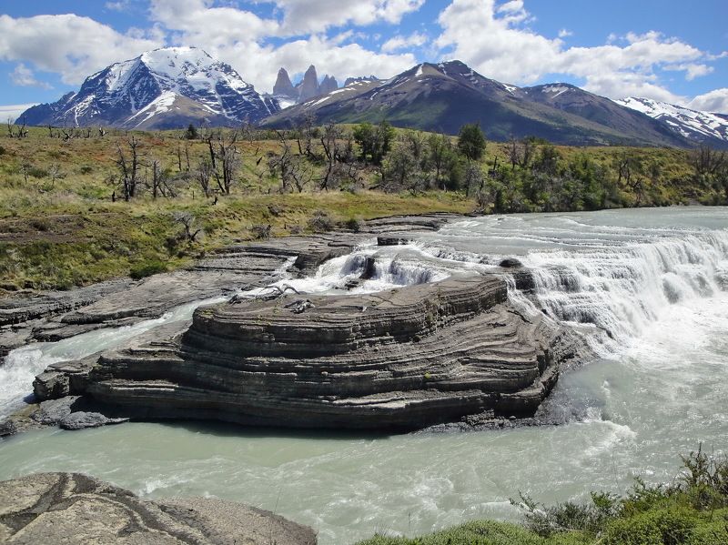 пейзаж, природа, путешествие, горы, реки Paine Cascade фото превью