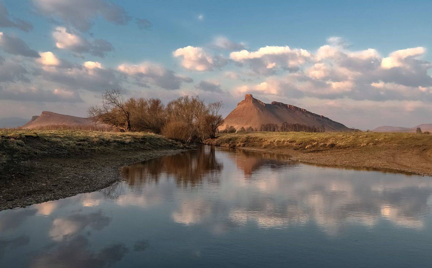 Хакасия, Сундуки, весна, канал, отражение, Фомина Марина