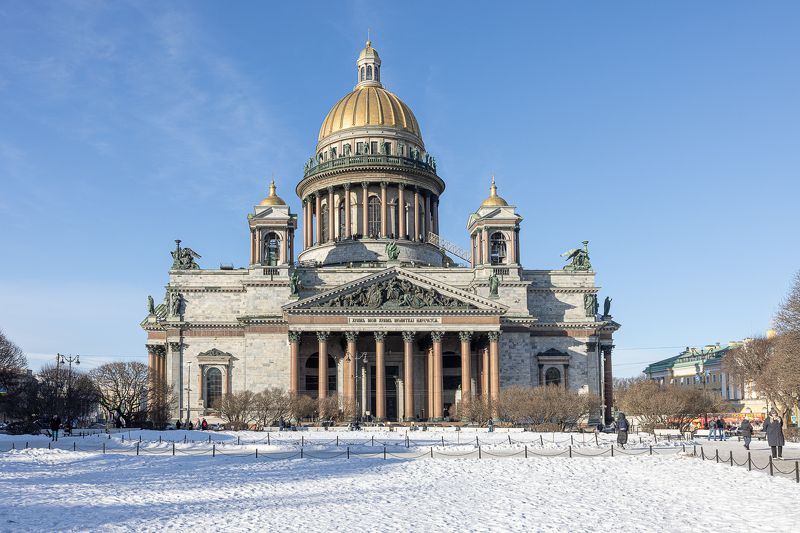 Зимний Исаакиевский собор фото превью