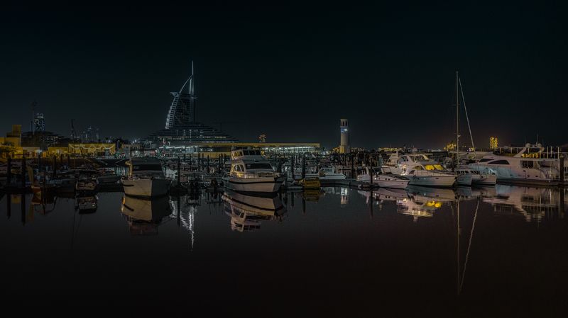 harbour, harbor, boat, sea, hotel, dubai, uae, reflection A Night at the Harbour фото превью