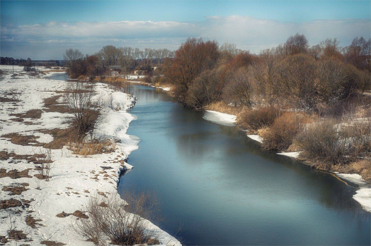 река деревья снег, Вера Петри