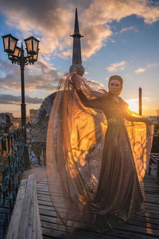 портрет, женский протрет, цвет, female Portrait, постановочная фотография,  Хозяйка замка фото превью