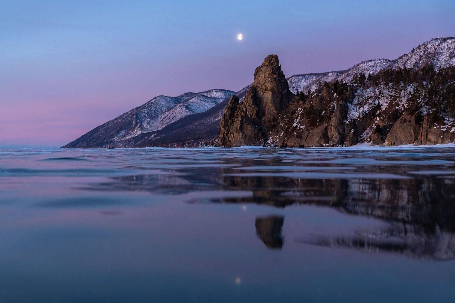 байкал, песчаная, малая колокольня, зима, рассвет, Тильпунов Михаил