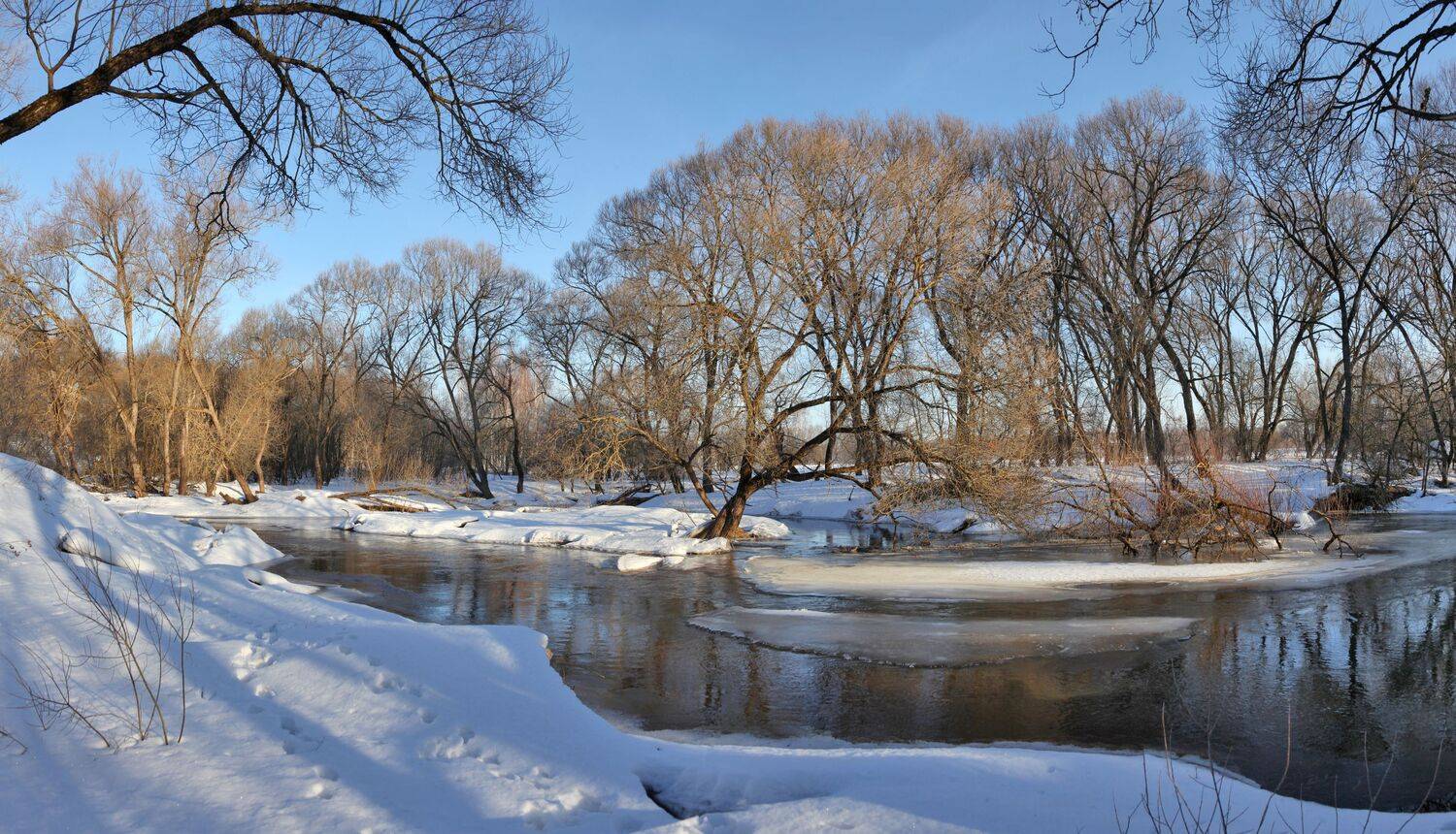 весна , утро , река, Александр Свистков