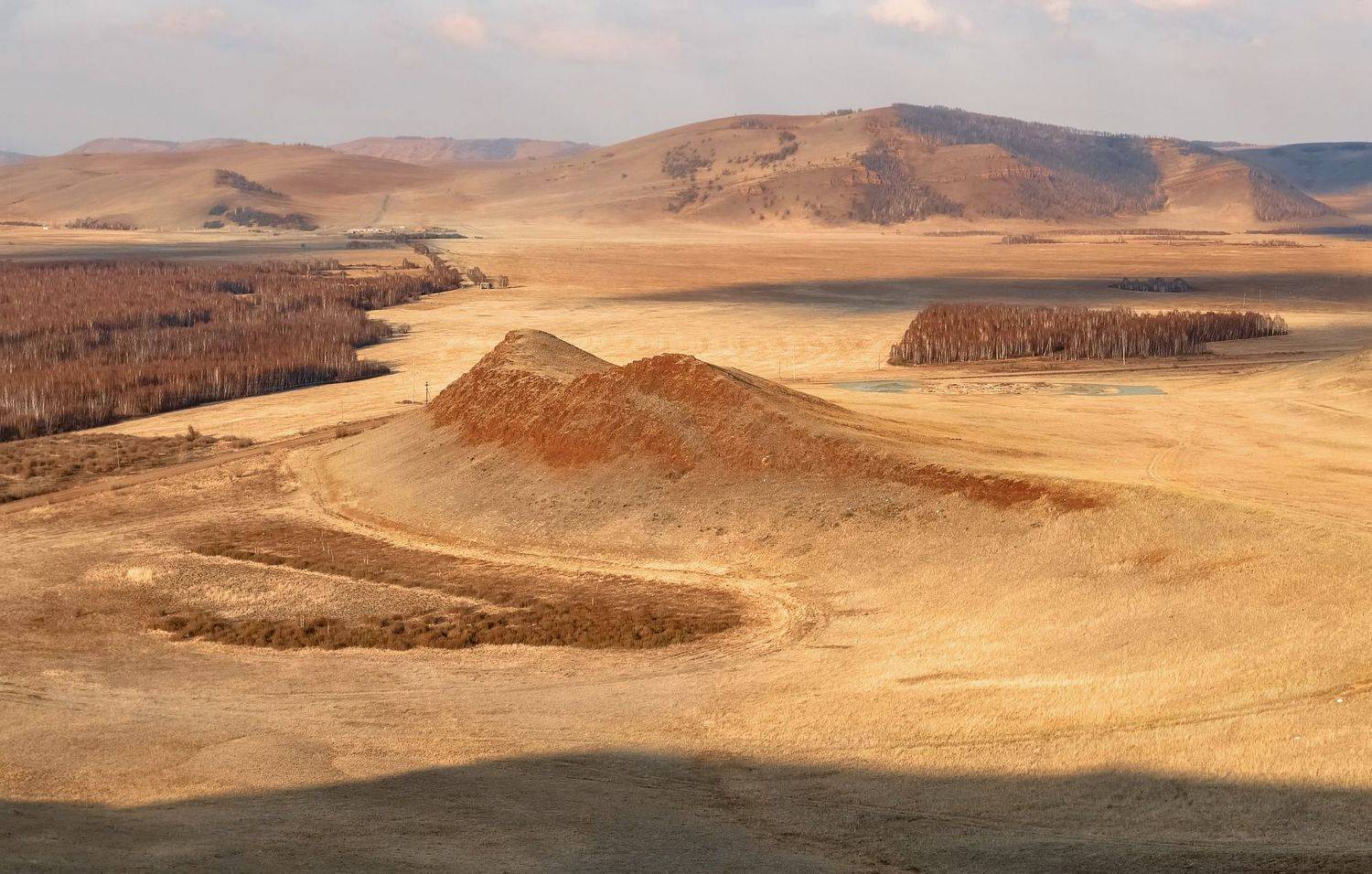хакасия, пейзаж, сопки, весна, желтая трава, Фомина Марина