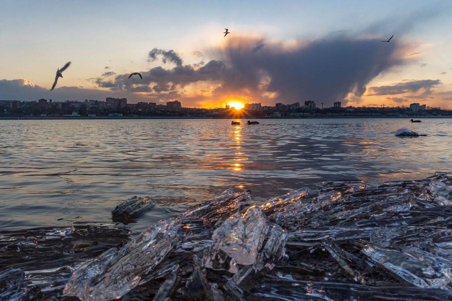 ангара, иркутск, весна, закат, Тильпунов Михаил