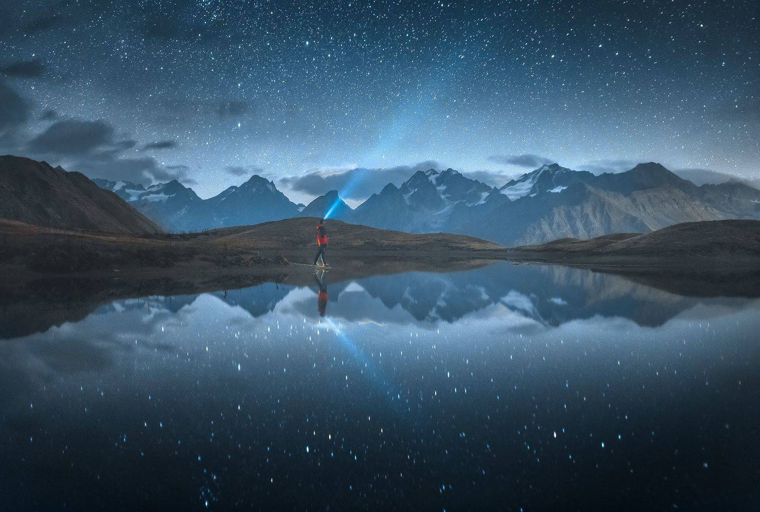 грузия, ночной пейзаж, озера корульди, астрофотография, сванетия, местия, Александр Трашин