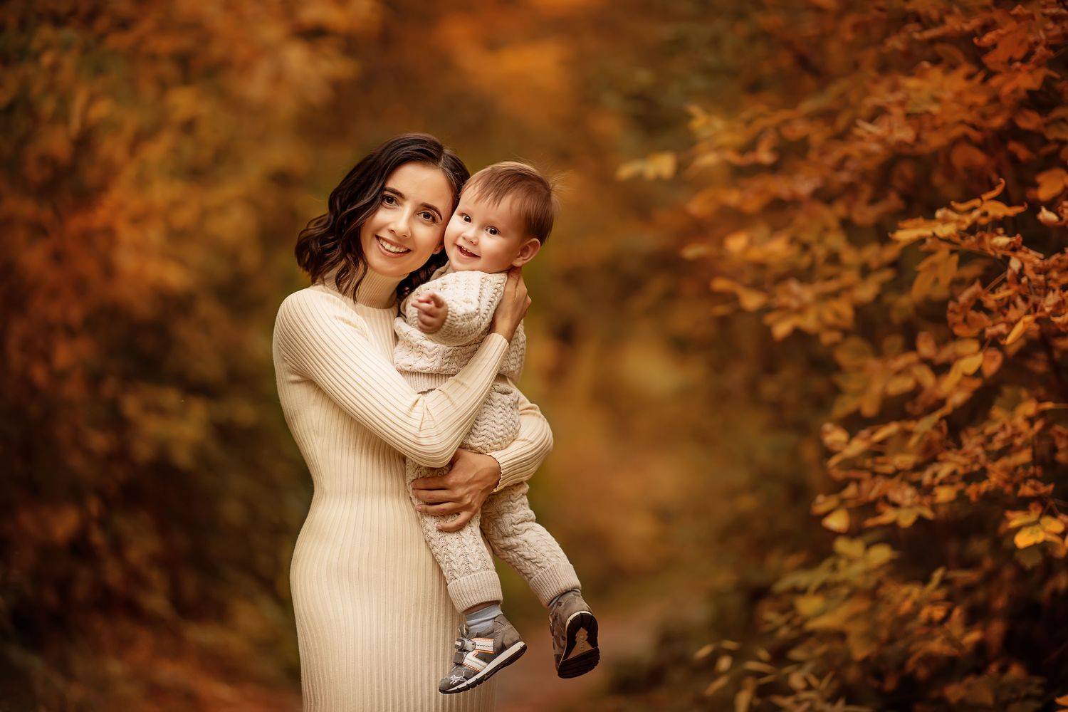Осень, мама,малыш, Наталья Лакман