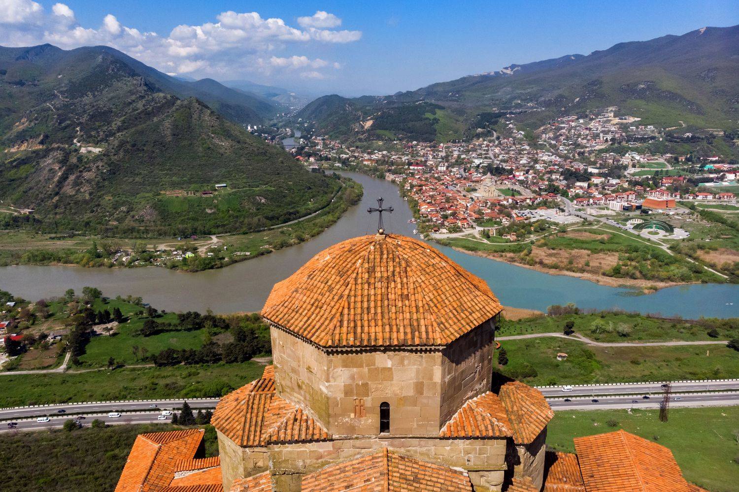 грузия, джвари, мцхета, аэросъемка, Тильпунов Михаил