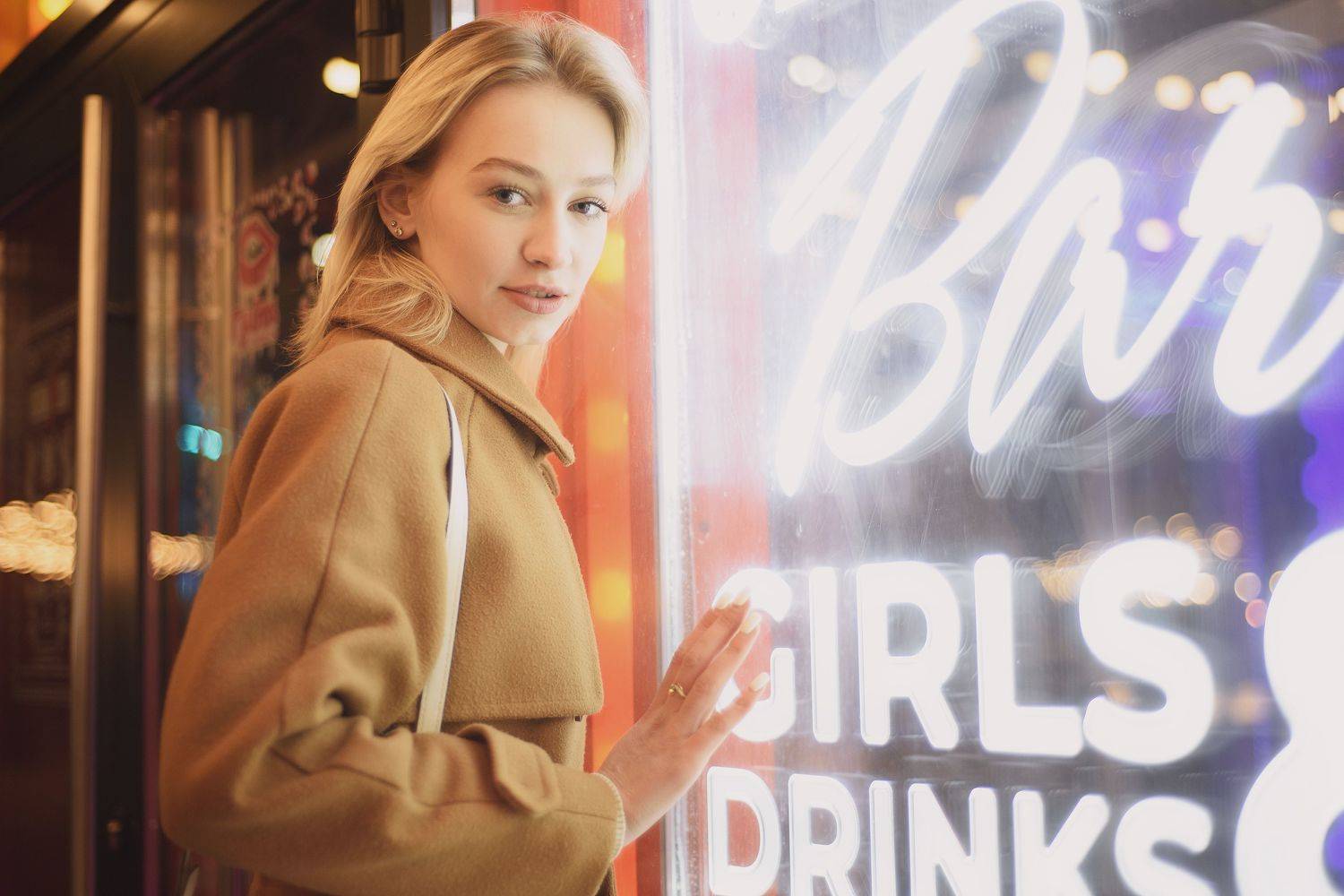 night, street, model, fashion, bar, streetlight, nightlife, Максим Михайлов