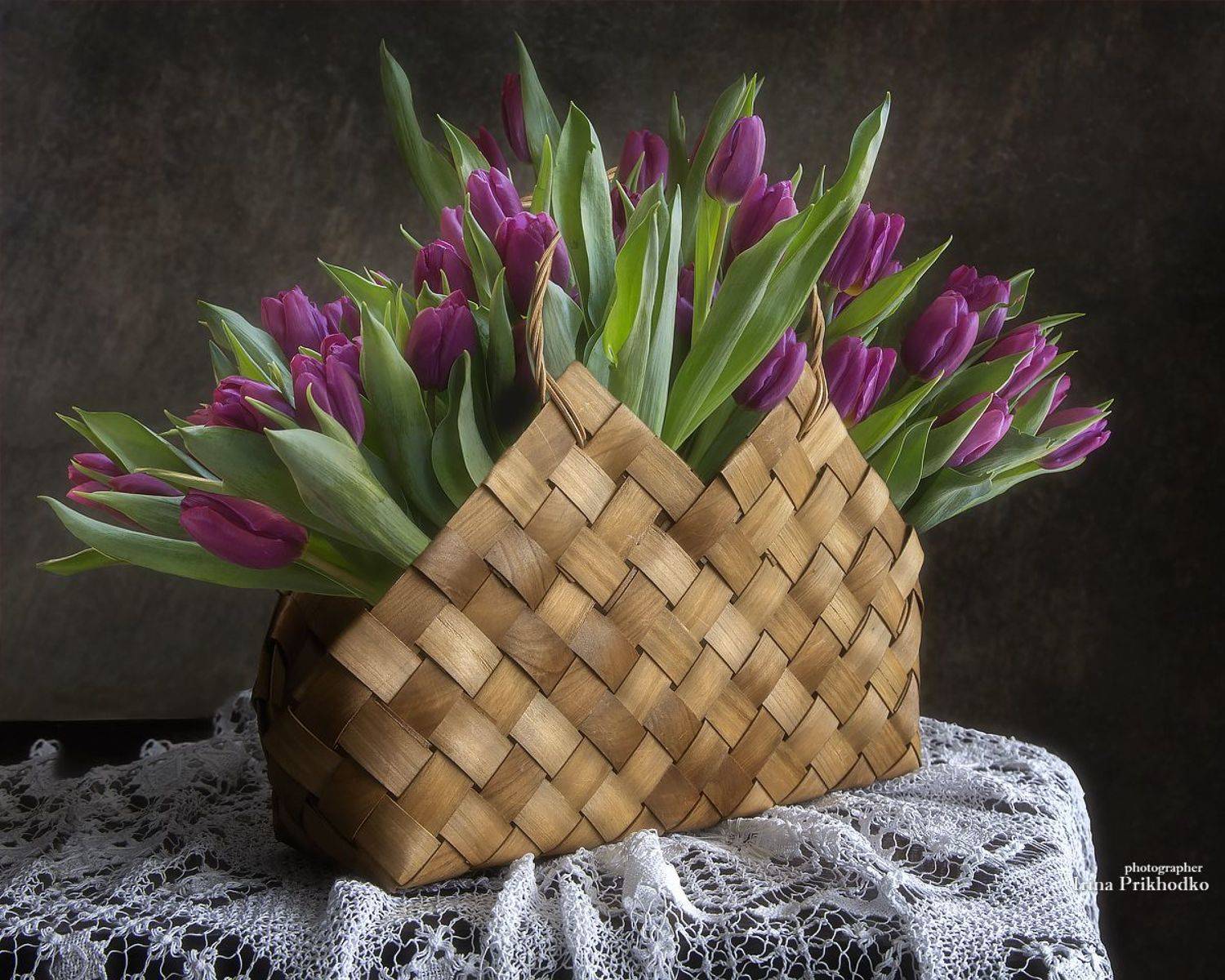 натюрморт, цветы, тюльпаны, букеты, цветочная композиция, Приходько Ирина