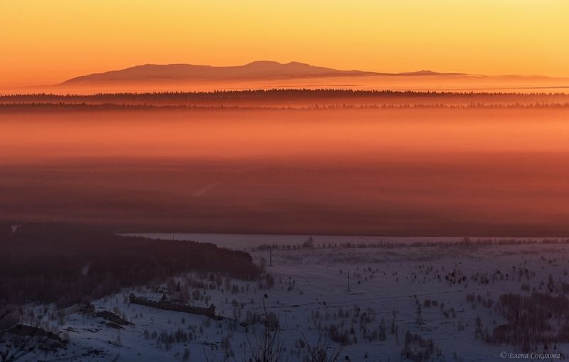 пейзаж, утро, рассвет, горы, басеги, губаха, гора крестовая, пермский край, туман Утро в тумане фото превью