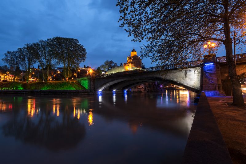 тбилиси, ночная съемка, грузия, архитектура Ночной Тбилиси фото превью