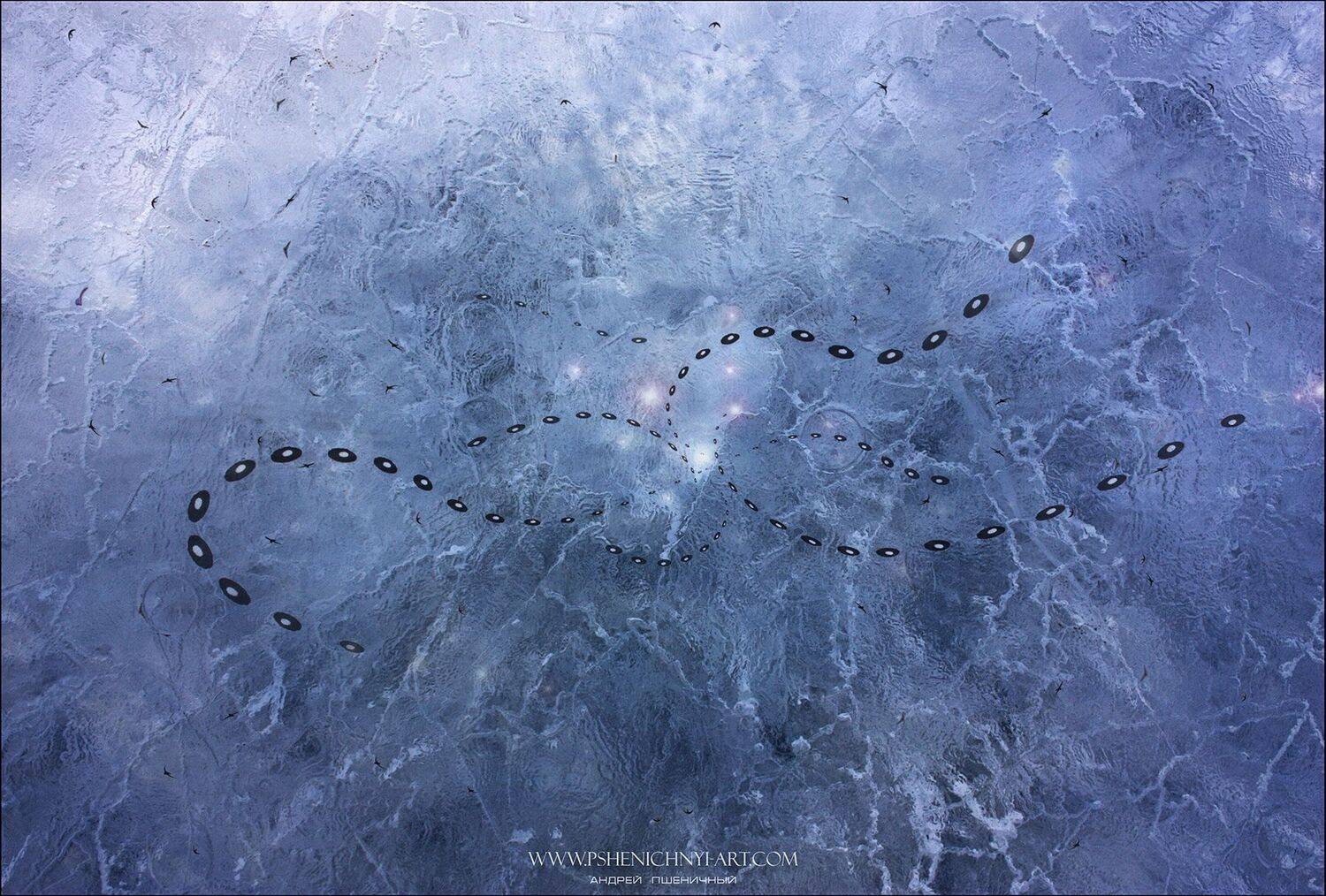 свет, лёд, узоры, кристаллы, абстракция, фантазия, минимализм, Пшеничный Андрей