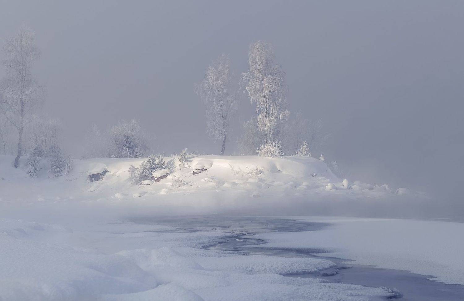 зима, островок, мороз , иней, Фомина Марина