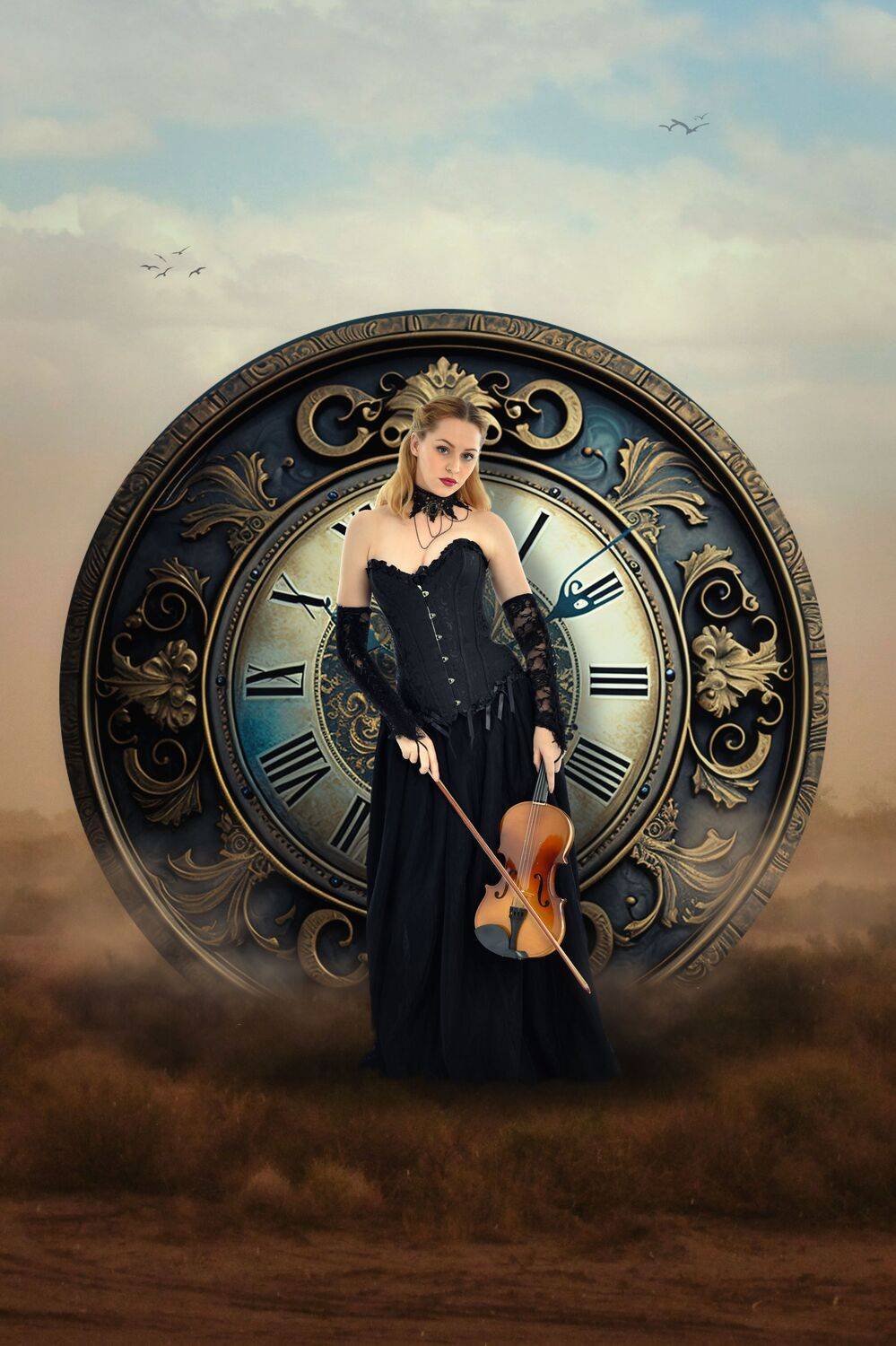 девушка, часы, Sergii Vidov