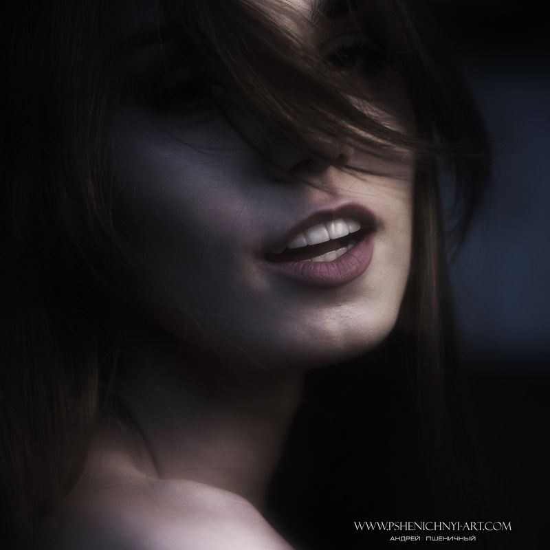 портрет, вечер, женский портрет, крупный план, взгляд Мгновение фото превью