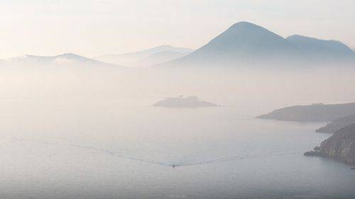 Low clouds near the Mamula island, Montenegro