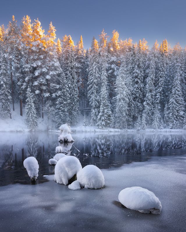 Стройный ряд снеговиков фото превью