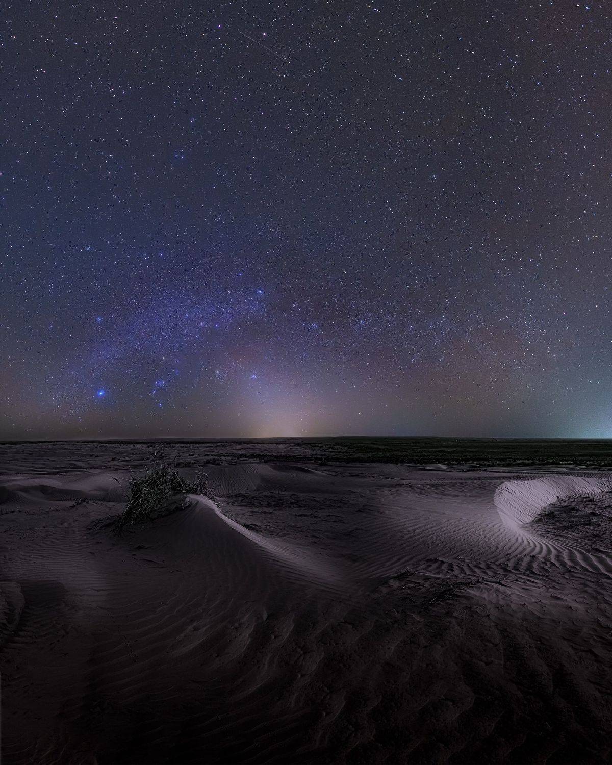 барханы, пустыня, млечный путь, зодиакальный свет, Olga Semisotova