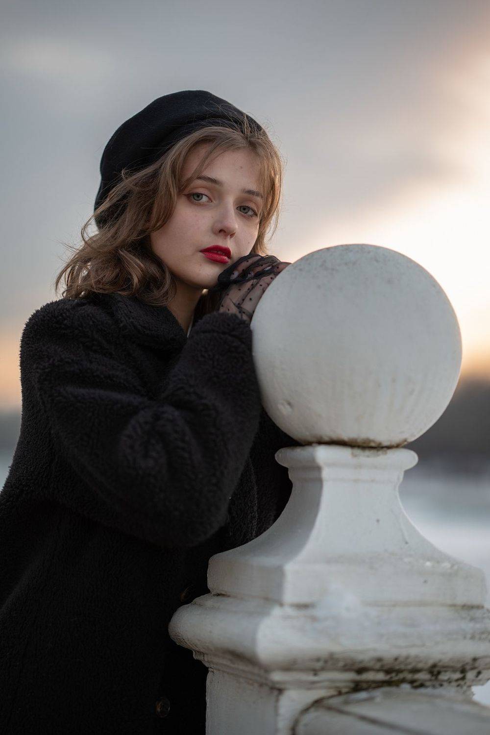 ретро, закат, фонарь, вечер, берет, контровый свет, Арсен Алабердов