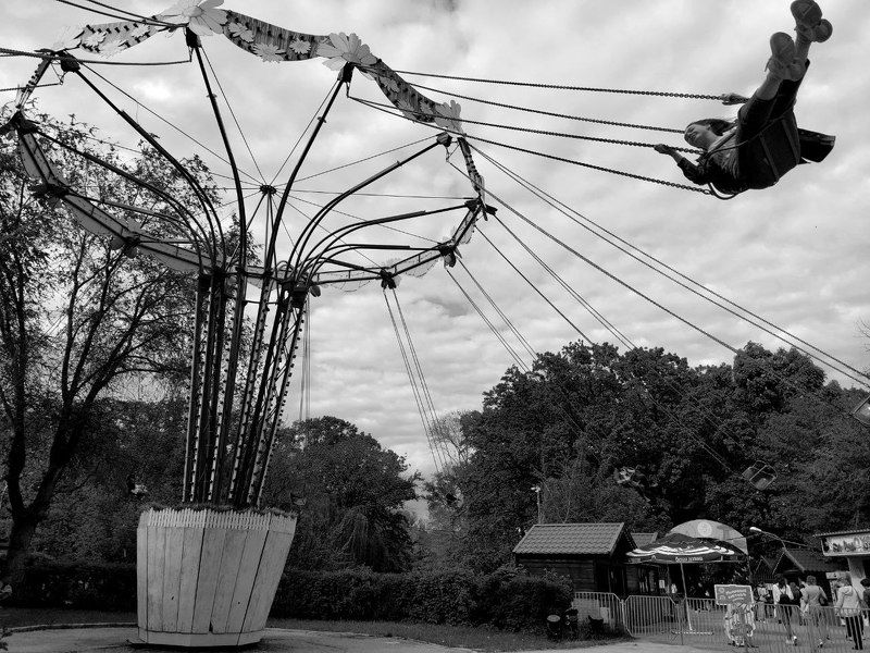 swing, park, girl on a swing, На качелях фото превью